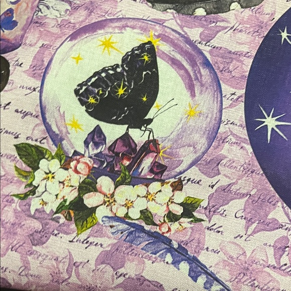 Mystical witchy Cat Patterned fabric - 45 inches wide, 4 yards, cotton, NWOT - Picture 6 of 7